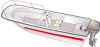 Saltwater fishing boats, center console boat