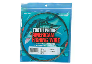 American Fishing Wire Stainless Steel Single-Strand Toothproof Leader Wire