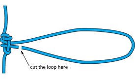 Converting a dropper loop to a snood