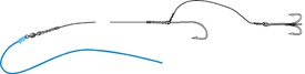 The Stinger Rig is two hooks rigged line astern, intended to catch short-biting fish.
